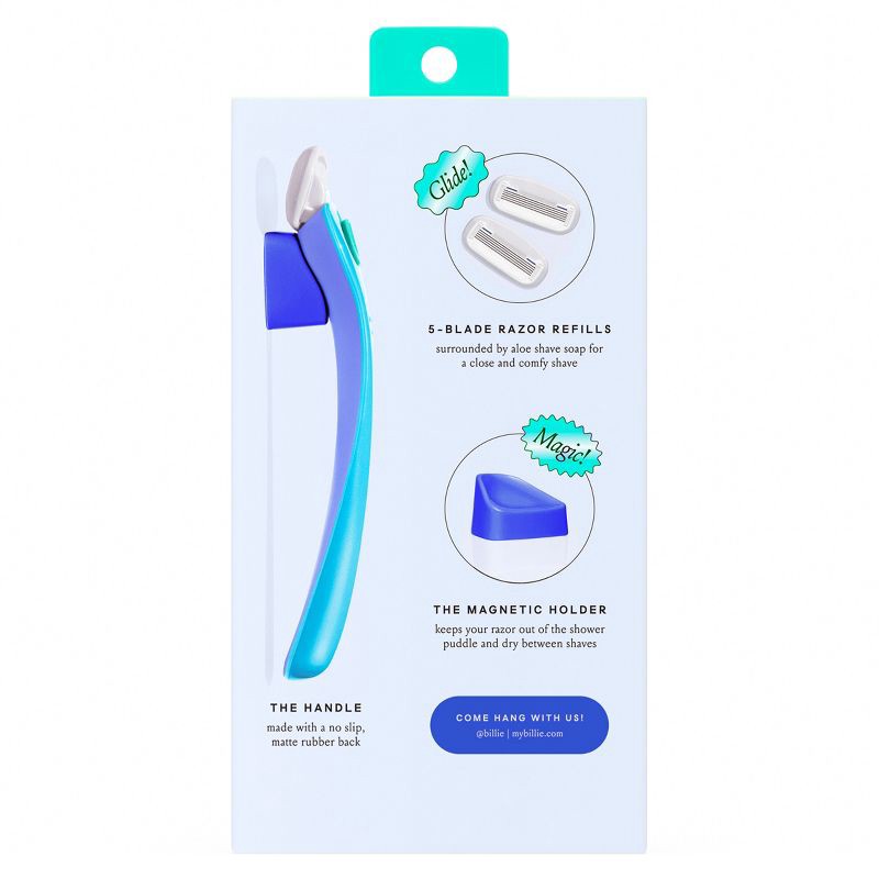 slide 2 of 10, Billie Women's Waterpark Razor Kit - 1 Handle + Magnetic Holder + 2 Blade Refills, 1 ct