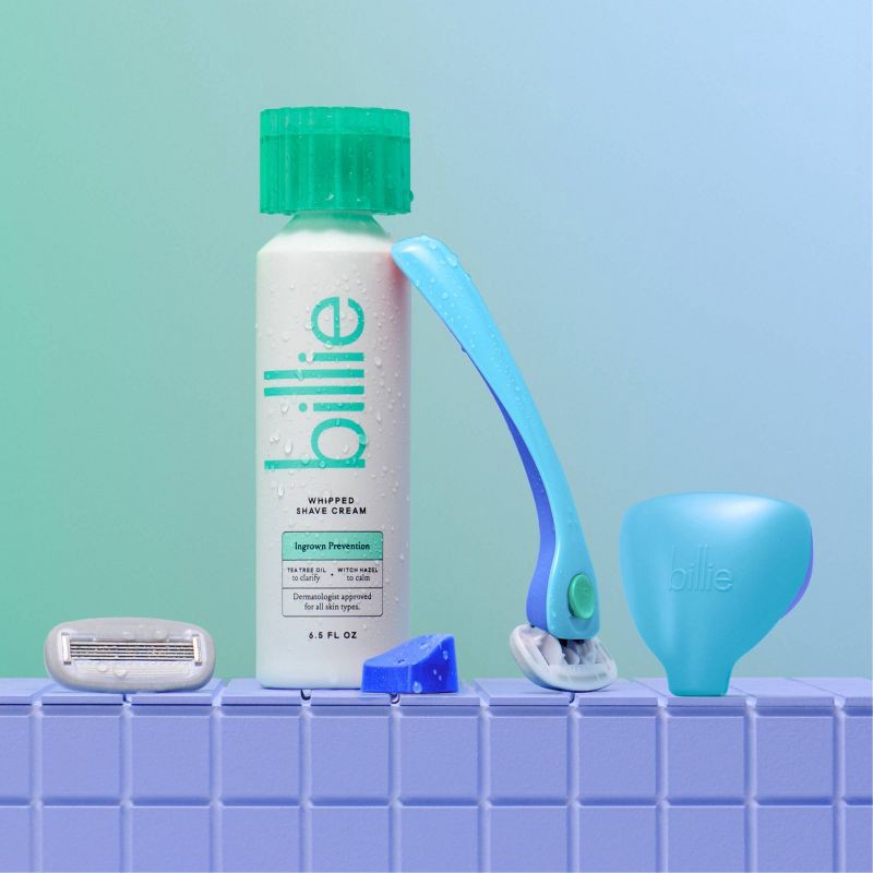 slide 10 of 10, Billie Women's Waterpark Razor Kit - 1 Handle + Magnetic Holder + 2 Blade Refills, 1 ct