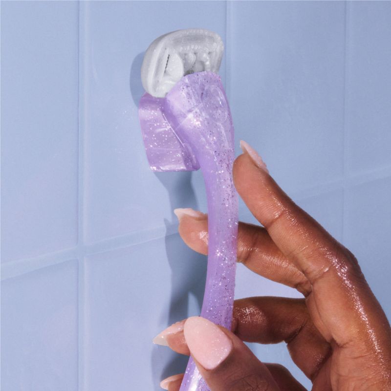 slide 7 of 12, Billie Women's Sparkle Razor Kit - 1 Handle + Magnetic Holder + 2 Blade Refills, 1 ct