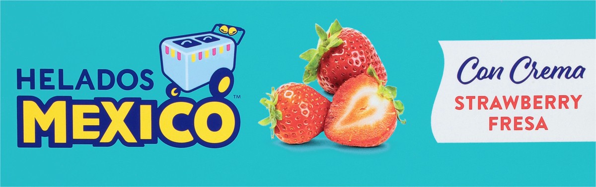 slide 3 of 9, Helados Mexico Fresa Strawberry Premium Ice & Paleta De Crema Bar All Natur - 18 Fl. Oz., 18 fl oz