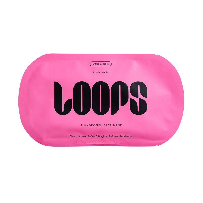 slide 1 of 7, LOOPS Double Take Glow Mask - 1.058oz: Basic Cleansing, Hydrating, Paraben-Free, Sheet Form, 1.058 oz