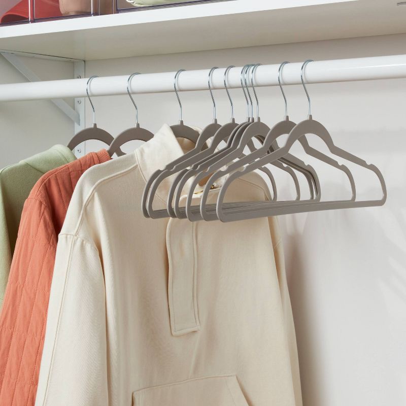 10pk Thin Plastic Hangers Gray - Brightroom™ 10 ct | Shipt