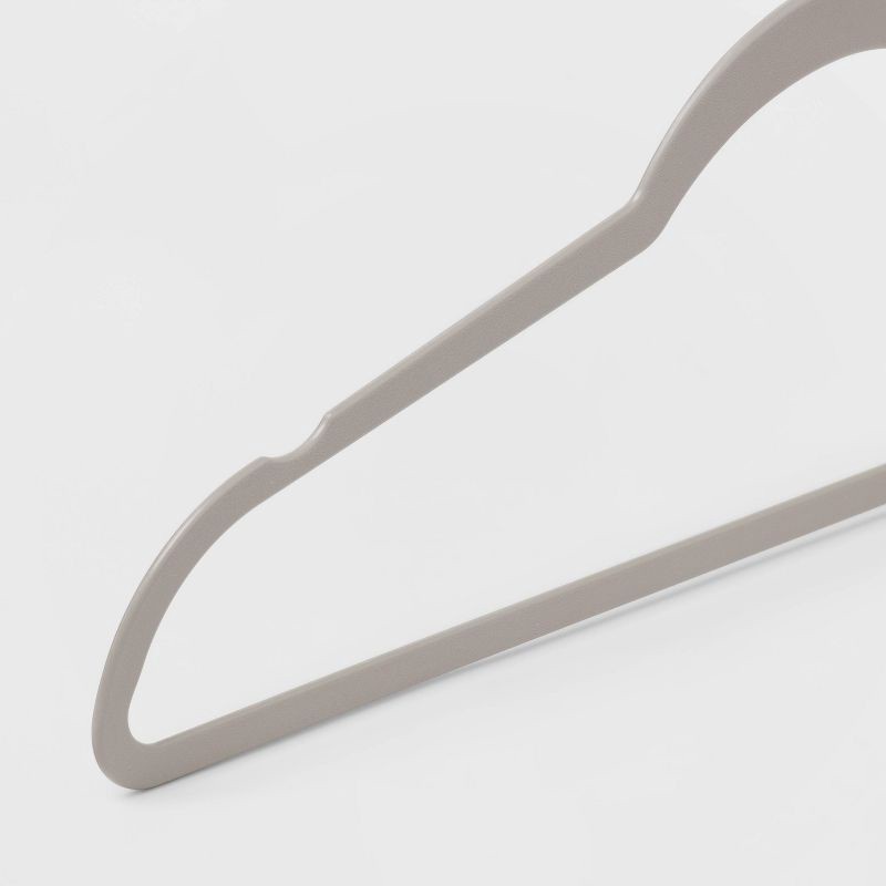 slide 4 of 4, 10pk Thin Plastic Hangers Gray - Brightroom™, 10 ct
