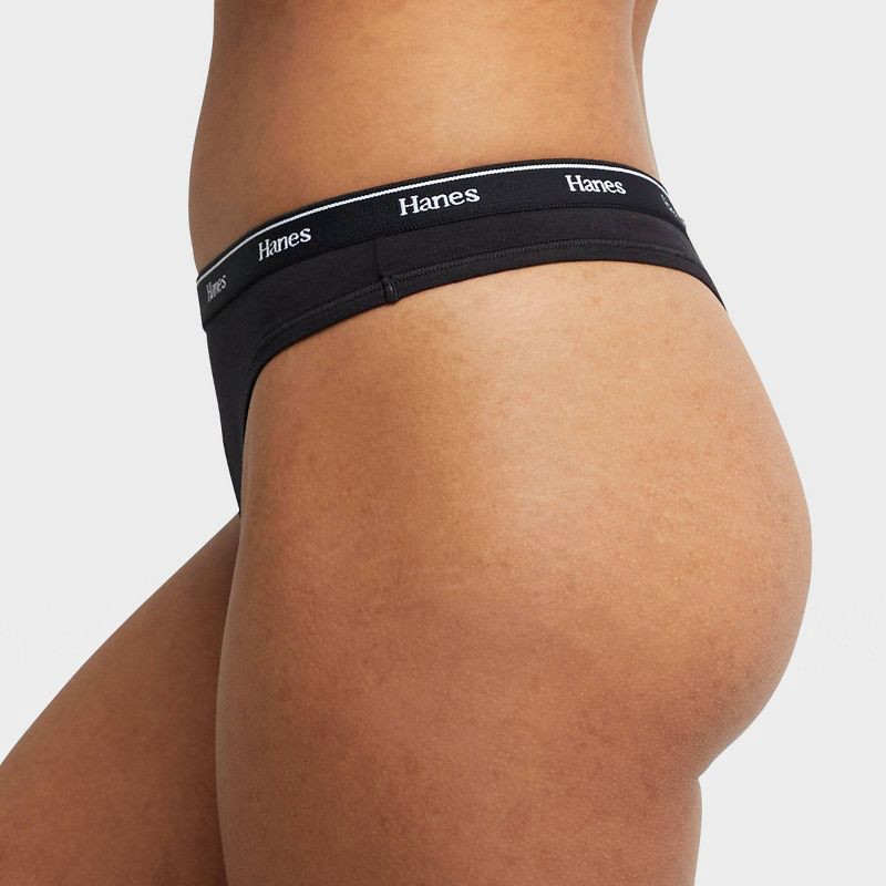 slide 5 of 6, Hanes Originals Women's 6pk Original Thong - Colors May Vary XXL, 6 ct
