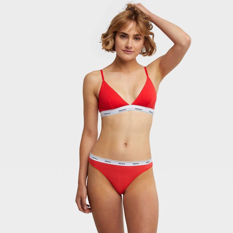 slide 3 of 6, Hanes Originals Women's 6pk Original Thong - Colors May Vary XXL, 6 ct