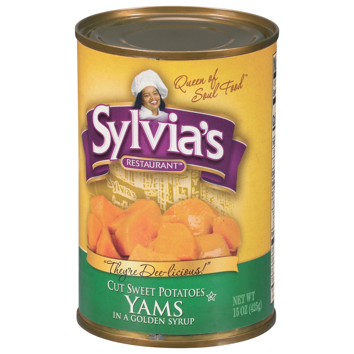 slide 9 of 9, Sylvia's Restaurant Cut Sweet Potatoes Yams in a Golden Syrup 15 oz, 15 oz