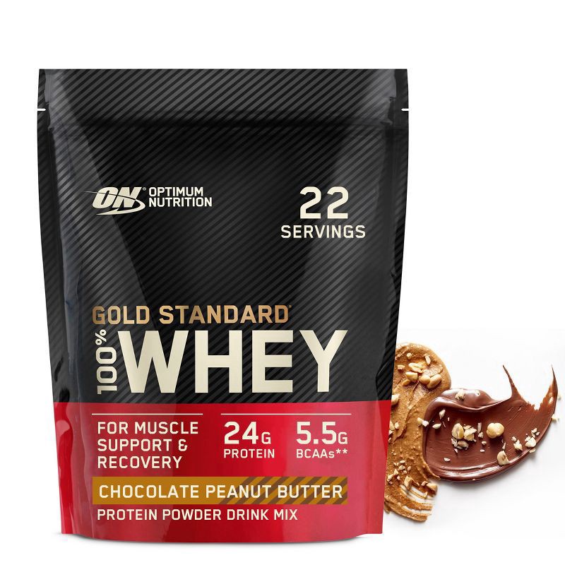 slide 1 of 9, Gold Standard 100% Whey Chocolate Peanut Butter Protein Powder Drink Mix 1.6 lb, 1.6 lb