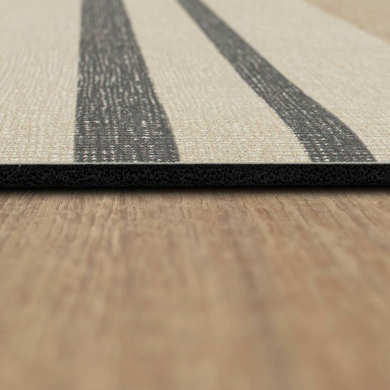 slide 7 of 7, 20" x 40" Low Profile Charmed Manor Patterned Polyurethane Kitchen Mat with Foam Rubber Backing Neutral Stripe - Threshold™, 1 ct
