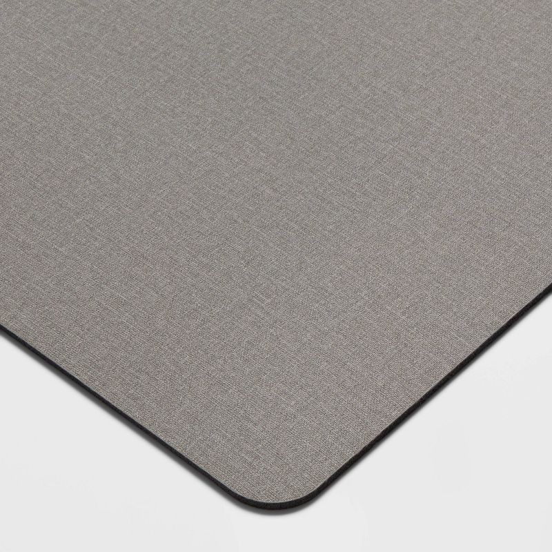 slide 3 of 7, 20" x 40" Low Profile Charmed Manor Patterned Polyurethane Kitchen Mat with Foam Rubber Backing Gray - Threshold™, 1 ct