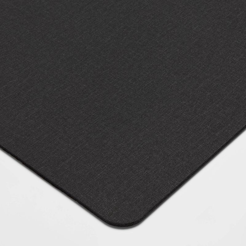 slide 3 of 7, 20" x 40" Low Profile Charmed Manor Patterned Polyurethane Kitchen Mat with Foam Rubber Backing Black - Threshold™, 1 ct