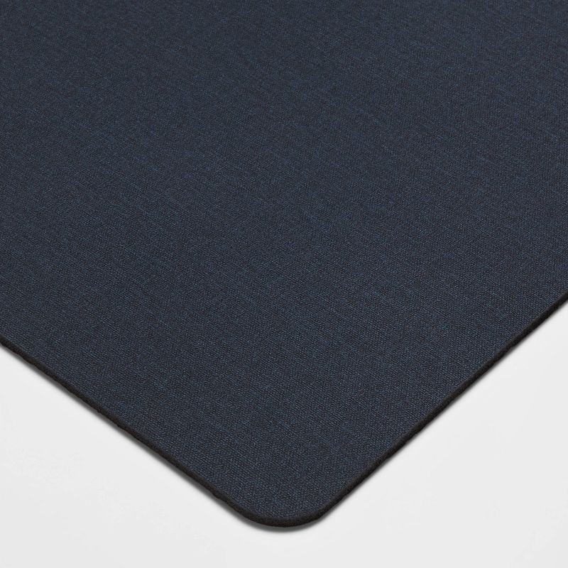 slide 3 of 7, 20" x 40" Low Profile Charmed Manor Patterned Polyurethane Kitchen Mat with Foam Rubber Backing Blue - Threshold™, 1 ct