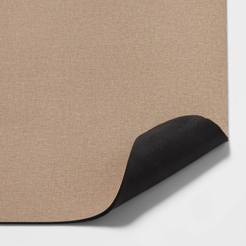 slide 4 of 7, 20" x 40" Low Profile Charmed Manor Patterned Polyurethane Kitchen Mat with Foam Rubber Backing Beige - Threshold™, 1 ct
