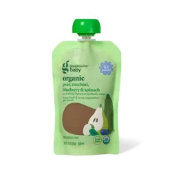 Organic Pear Zucchini Blueberry Spinach Baby Food Pouch - 3.5oz - Good &amp; Gather™