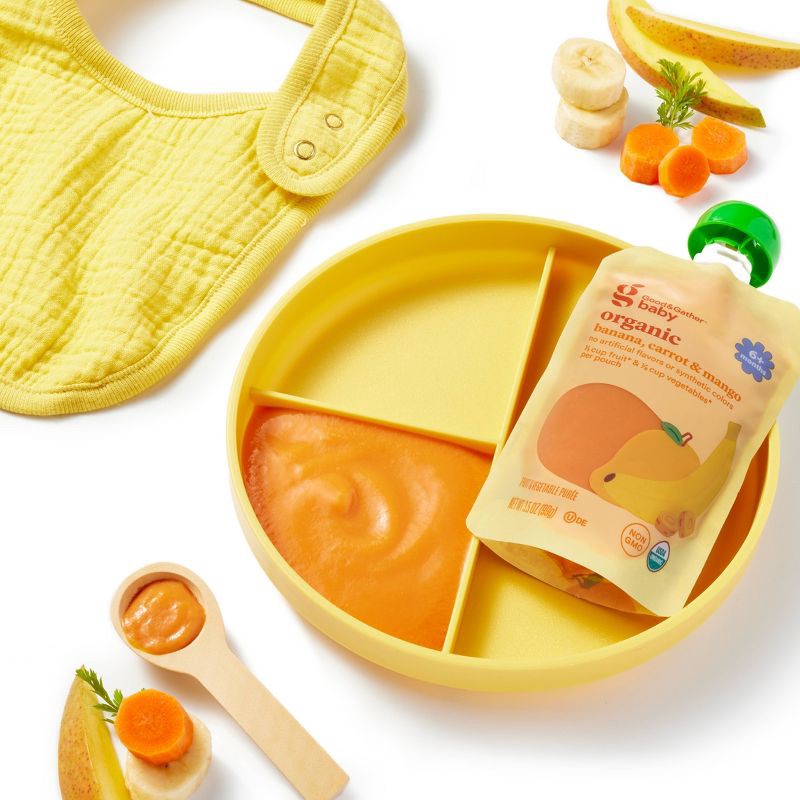 slide 3 of 4, Organic Banana Carrot Mango Baby Food Pouch - 3.5oz - Good & Gather™, 3.5 oz