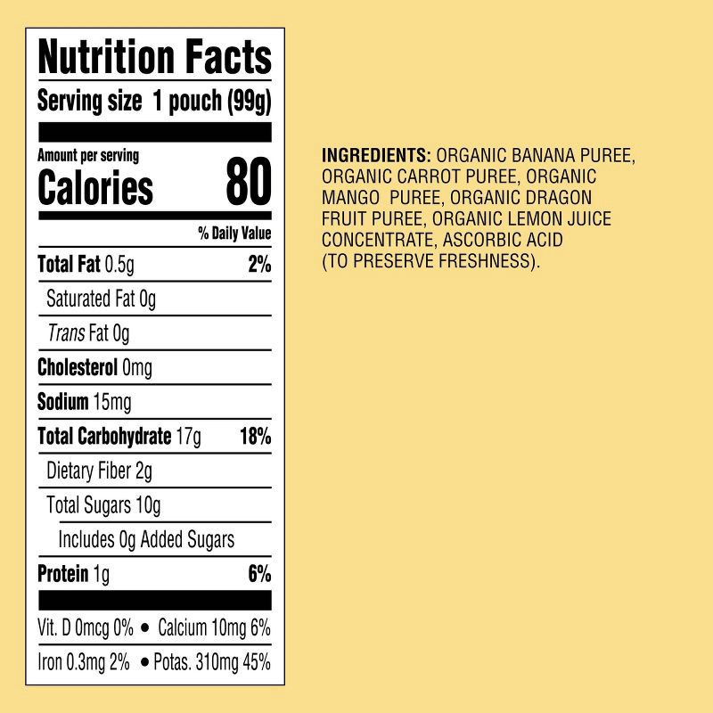 slide 4 of 4, Organic Banana Carrot Mango Baby Food Pouch - 3.5oz - Good & Gather™, 3.5 oz