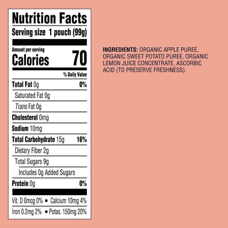 slide 4 of 4, Organic Apple Sweet Potato Baby Food Pouch - 3.5oz - Good & Gather™, 3.5 oz