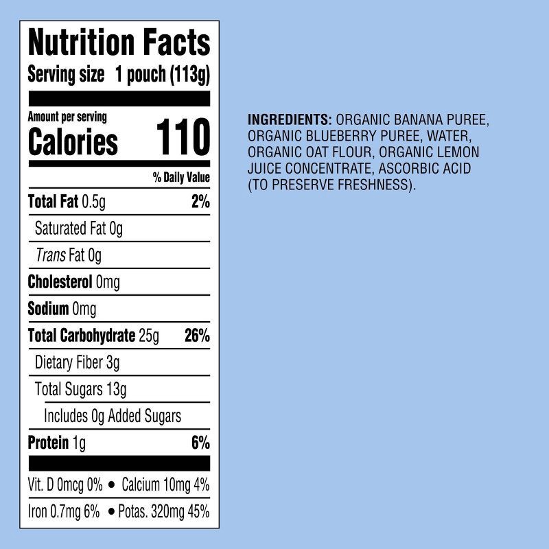 slide 4 of 4, Organic Banana Blueberry Oat Baby Food Pouch - 4oz - Good & Gather™, 4 oz