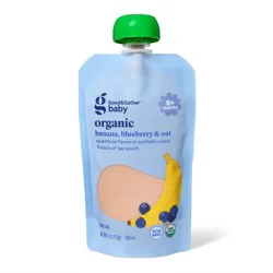 Organic Banana Blueberry Oat Baby Food Pouch - 4oz - Good &amp; Gather™