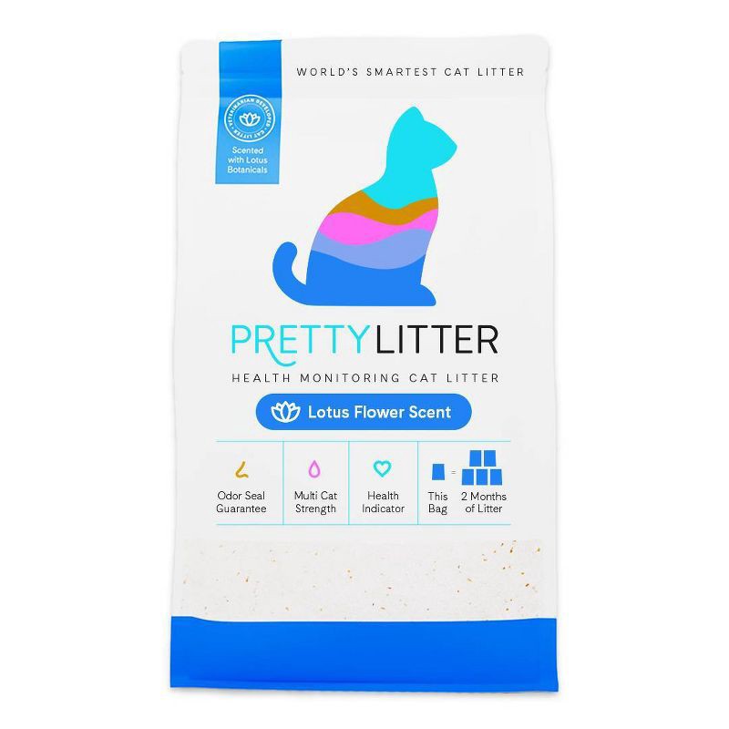 slide 1 of 10, PrettyLitter Lotus Flower Cat Litter - 8lbs, 8 lb