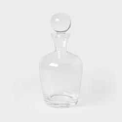 Liquor Glass Decanter with Stopper Clear - Threshold™: Wine Decanter, Dishwasher-Safe, Cadmium-Free, 24oz Capacity