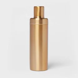 Metal Cocktail Shaker Gold - Threshold™: Stainless Steel, 25oz Capacity, Lacquered Finish, Barware Accessory