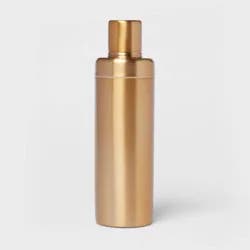 Metal Cocktail Shaker Gold - Threshold™: Stainless Steel, 25oz Capacity, Lacquered Finish, Barware Accessory