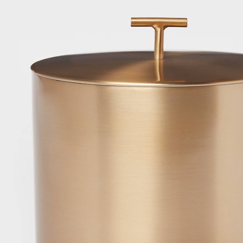 slide 3 of 3, Metal Ice Bucket with Tongs Gold - Threshold™, 1 ct