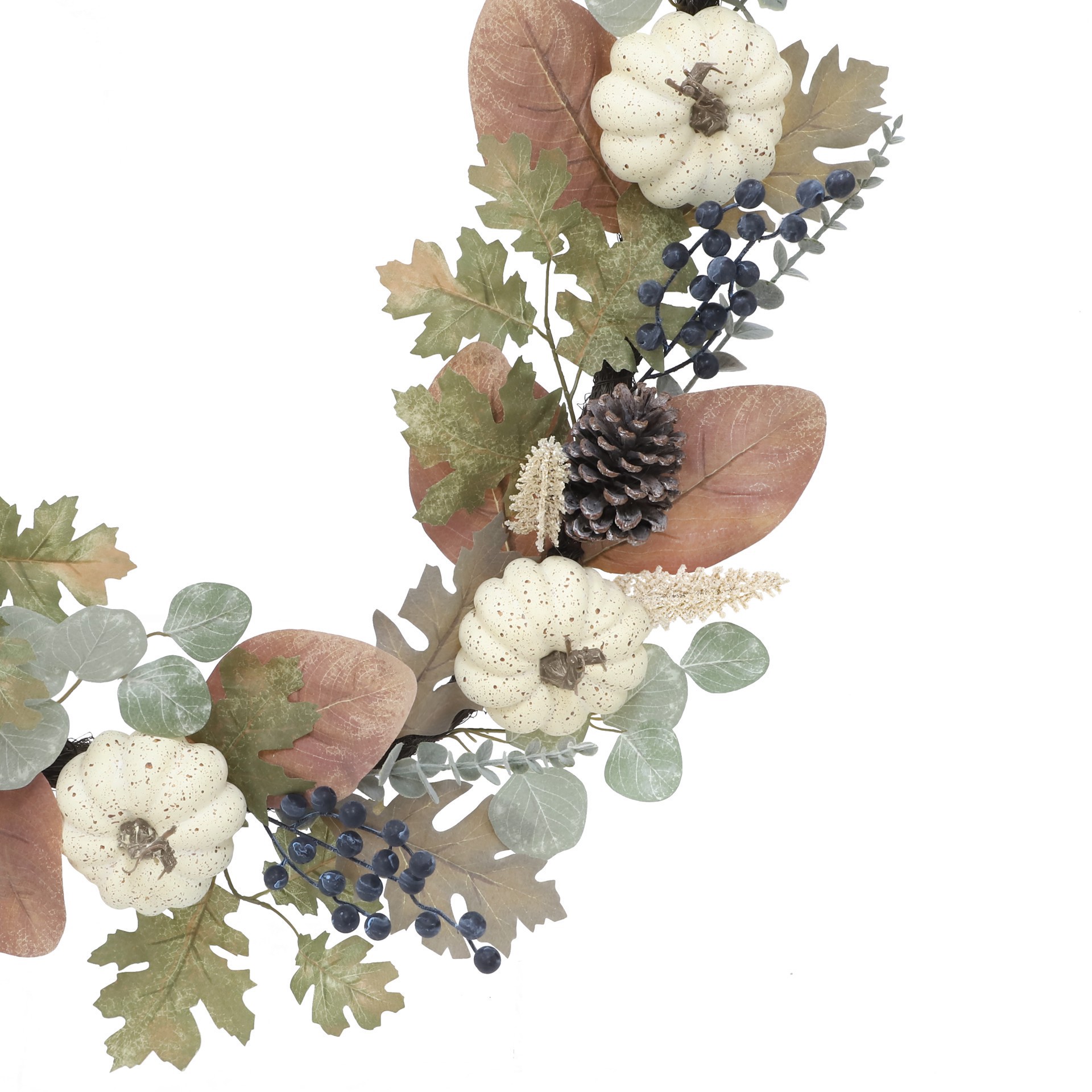 slide 3 of 3, 6ft. Eucalyptus, Oak & Pumpkin Garland By Ashland, 6 ft