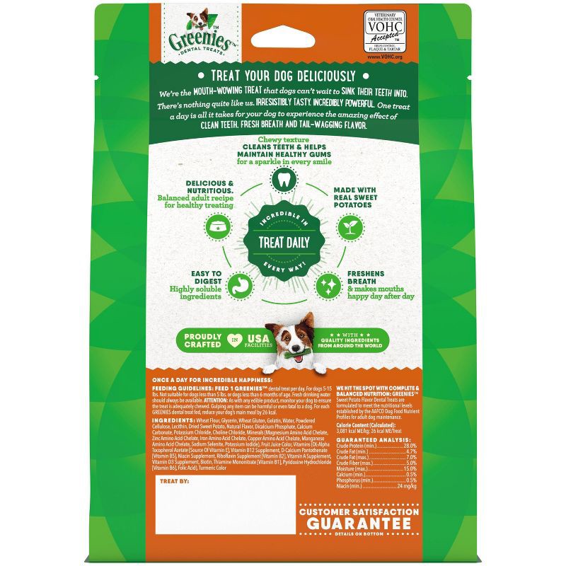 slide 3 of 6, Greenies Dental Bone Sweet Potato Dog Treat - Tennie - 12oz, 12 oz