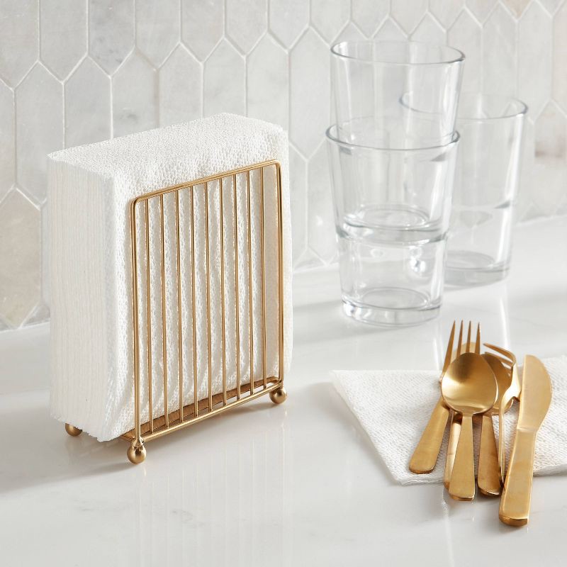slide 2 of 3, Delavan Collection Metal Wire Napkin Holder Gold - Threshold™, 1 ct