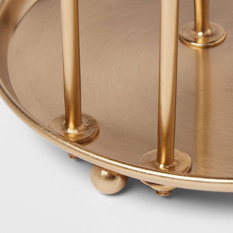 slide 3 of 3, Delavan Collection Metal Wire Paper Towel Holder Gold - Threshold™: Gold Kitchen Accessories, Napkin Holder, Freestanding, 1 ct