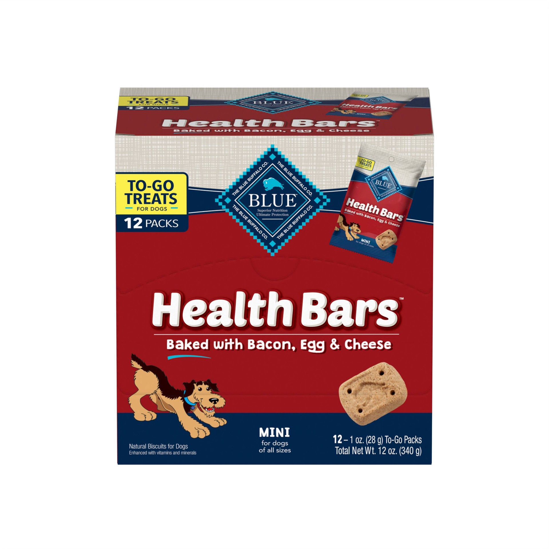slide 1 of 3, Blue Buffalo Health Bar with Bacon To Go Dog Treat - 12ct, 12 ct