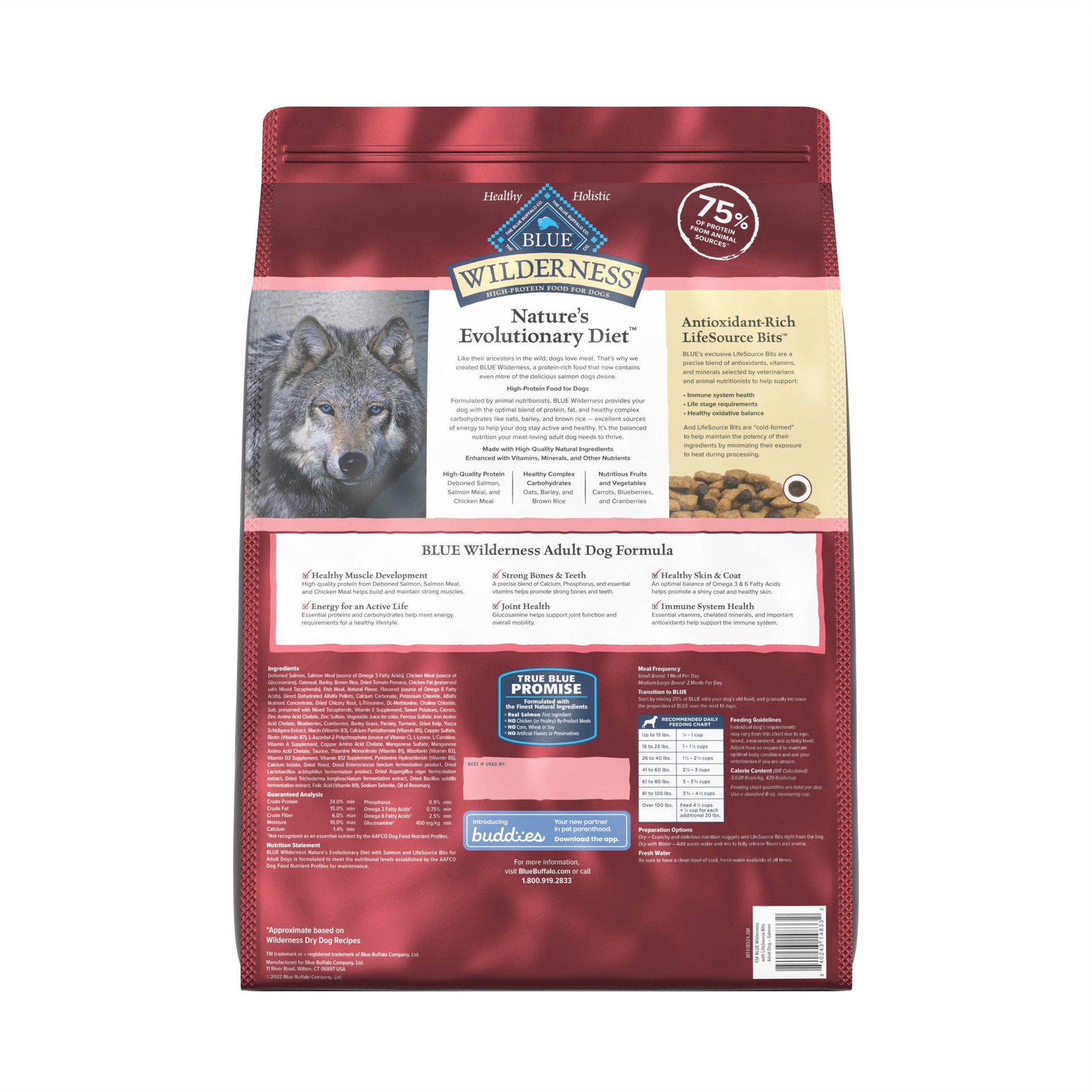 slide 5 of 7, Blue Buffalo Wilderness Adult Dry Dog Food with Salmon Flavor - 13lbs, 13 lb