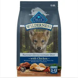 Blue Buffalo Wilderness High Protein Natural Puppy Dry Dog Food with Chicken Flavor - 13lbs