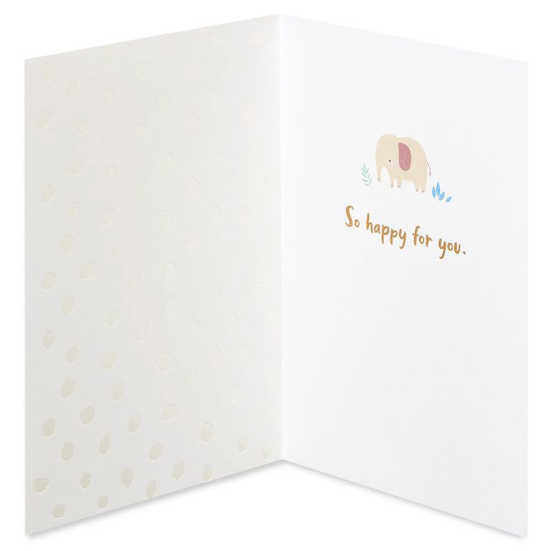 slide 2 of 5, Carlton Cards Lettering with Animals Baby Shower Card, 1 ct