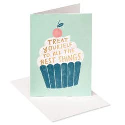 American Greetings Birthday Card All the Best Cupcake Design Includes Envelope