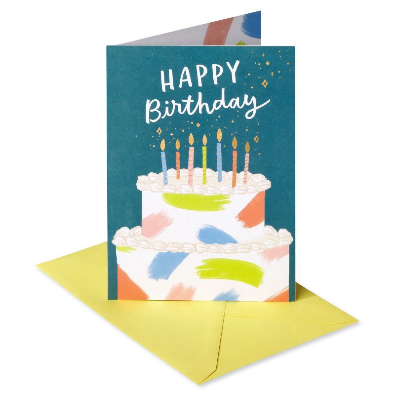 slide 1 of 5, Carlton Cards Large Cake Birthday Card, 1 ct