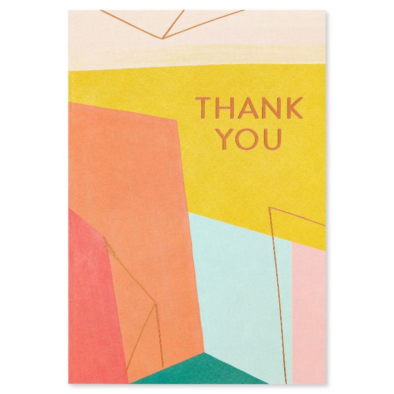 slide 4 of 5, Carlton Cards ''Geometric' Thank You Card, 1 ct