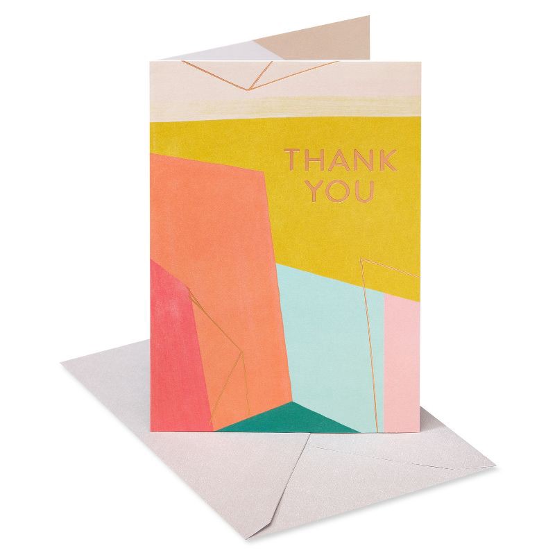 slide 1 of 5, Carlton Cards ''Geometric' Thank You Card, 1 ct