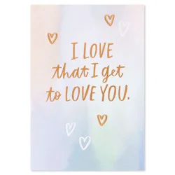 'Love You' Anniversary Card: Carlton Cards, Hearts Design, Vertical Fold, Multicolored, 6.75" x 4.625", Anniversary for Husband