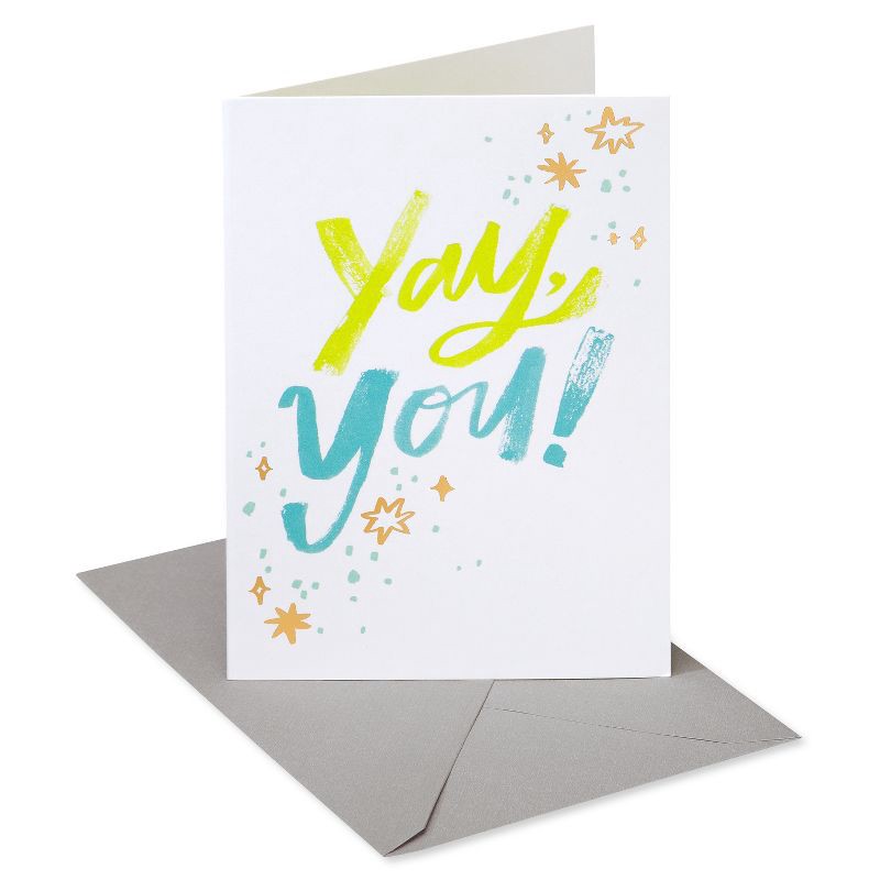 slide 1 of 5, Carlton Cards 'Yay You!' Congratulations Card, 1 ct