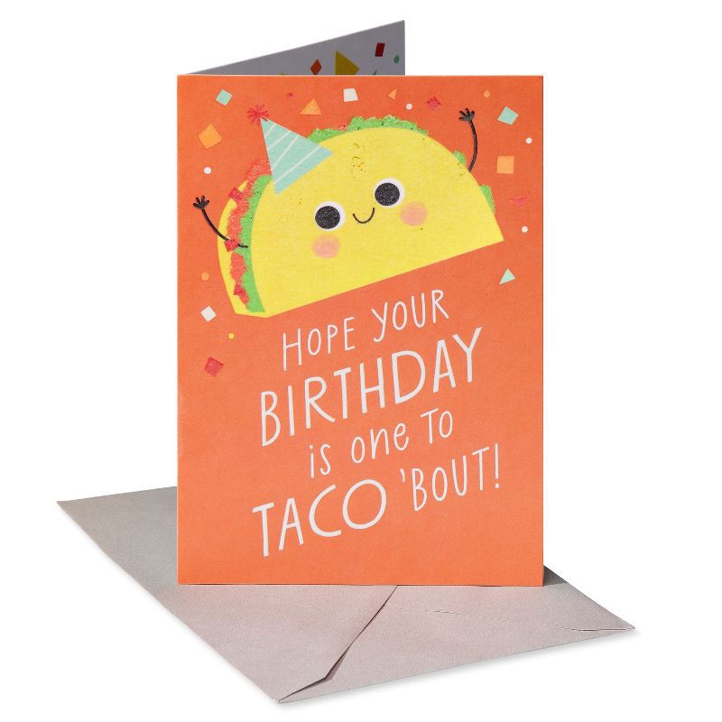 slide 1 of 6, Carlton Cards Animated Taco Birthday Card, 1 ct