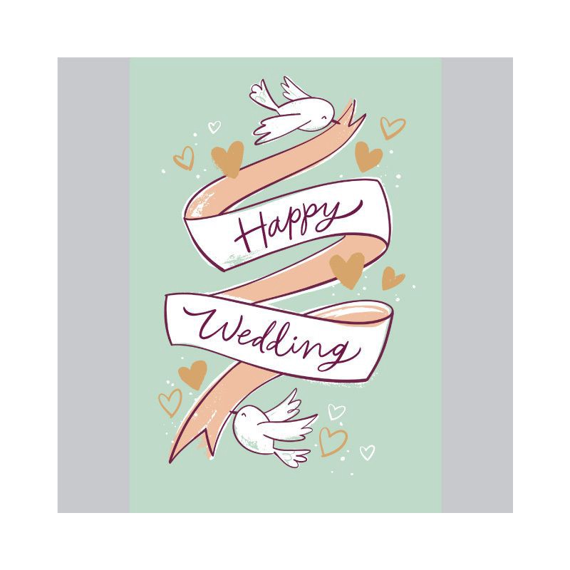 slide 2 of 5, Carlton Cards Wedding Card Banner with Doves, 1 ct