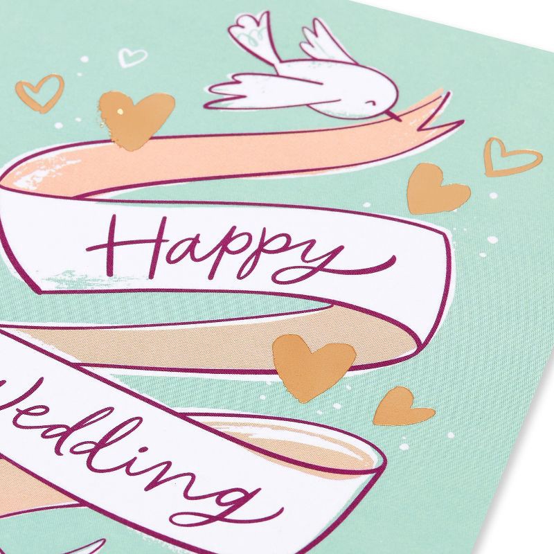 slide 5 of 5, Carlton Cards Wedding Card Banner with Doves, 1 ct