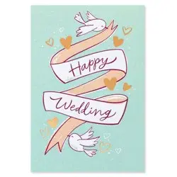 Carlton Cards Wedding Card Banner with Doves