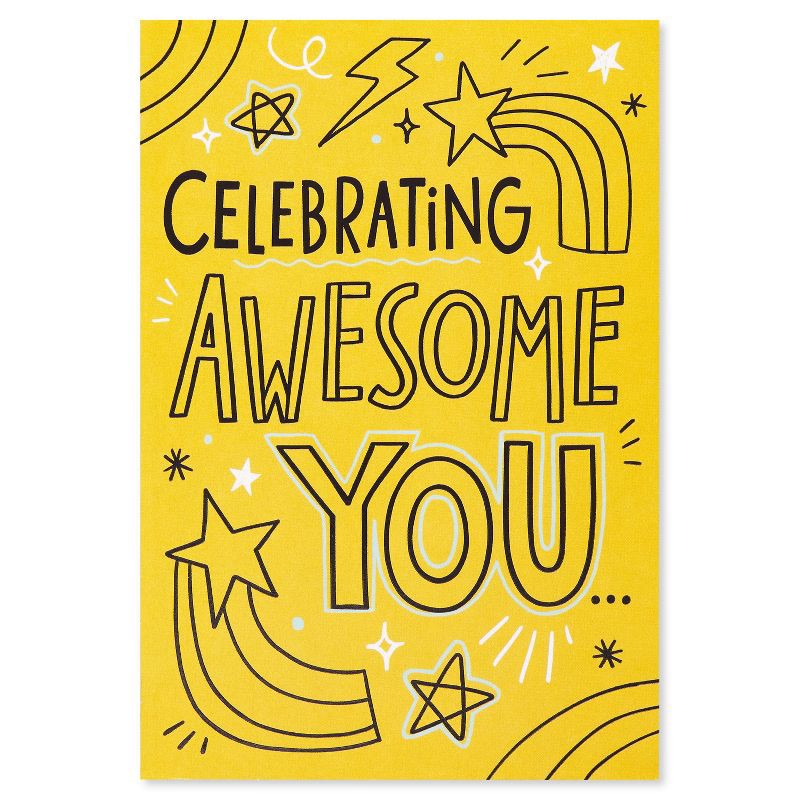 slide 4 of 6, American Greetings Kids' Birthday Card Awesome You Doodle Drawing Includes Envelope, 1 ct