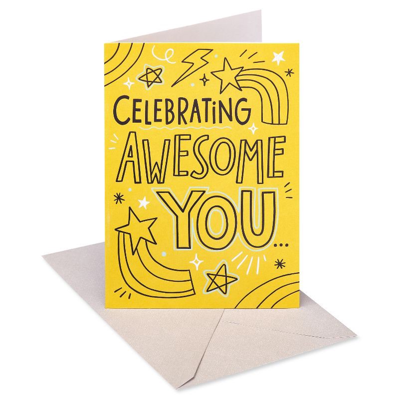 slide 1 of 6, Carlton Cards Doodle 'Awesome You' Birthday Card, 1 ct