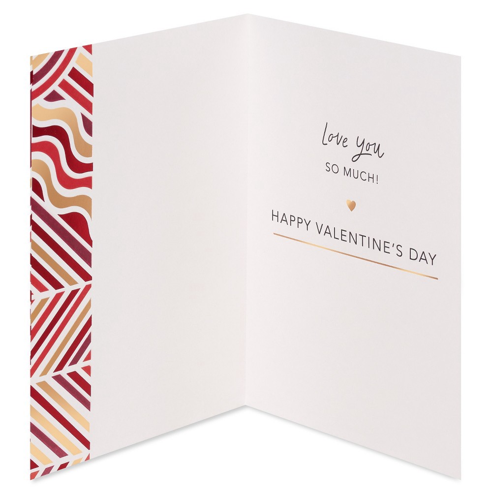slide 4 of 5, Carlton Cards Valentine's Day Cards Striped Pattern, 1 ct