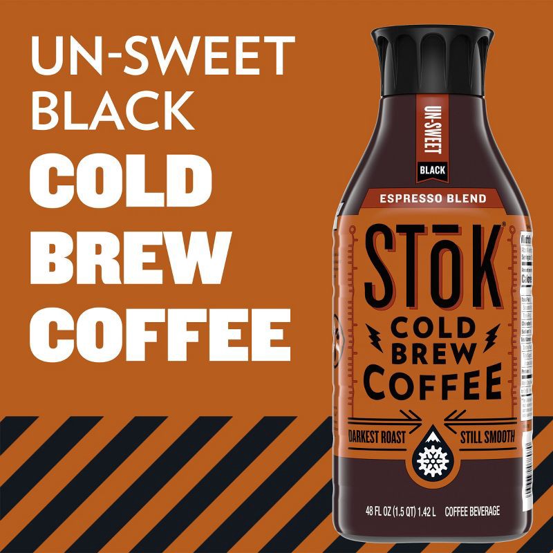 slide 9 of 10, SToK Espresso Blend Un-sweet Black Cold Brew Coffee - 48 fl oz, 48 fl oz