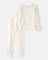 Carters Toddler Constellation PurelySoft 2-Piece Pajama Set - Cream Cream 2T